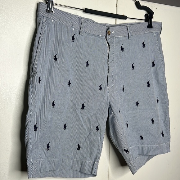 Polo Ralph Lauren bermuda shorts size 36 pinstripes pony - Picture 2 of 7
